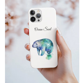 Oceanic Whisper Manatee, custom iPhone 11 ケース