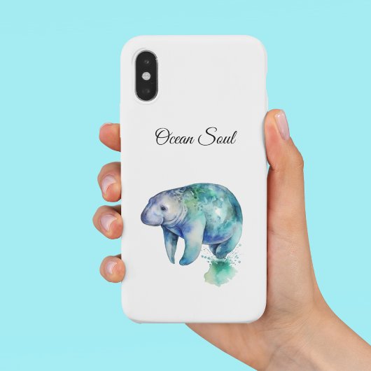 Oceanic Whisper Manatee, custom Case-Mate iPhoneケース