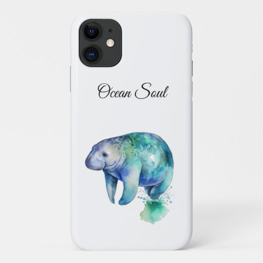 Oceanic Whisper Manatee, custom Case-Mate iPhoneケース (裏面)