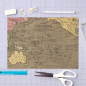 Oceanica手の着色された地図書の地図 薄葉紙 (クラフト)