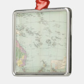 Oceanien -オセアニアの地図書の地図 メタルオーナメント (左)