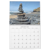 Oceans 2026 Landart Calendar pebbles beach art カレンダー (1月 2027)