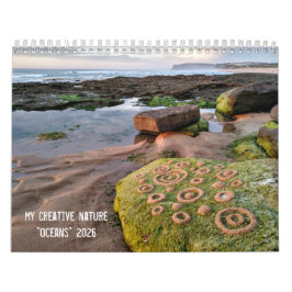 Oceans 2026 Landart Calendar pebbles beach art カレンダー