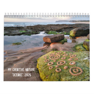 Oceans 2026 Landart Calendar pebbles beach art カレンダー