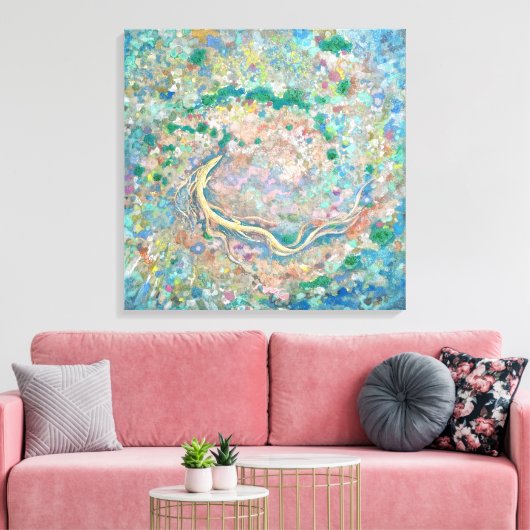 Ocean's Forest: Dragon's Current キャンバスプリント (インサイチュ (リビング))