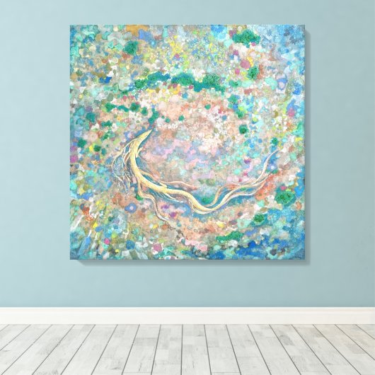 Ocean's Forest: Dragon's Current キャンバスプリント (インサイチュ (ウッドフロア))