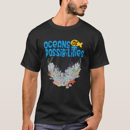 Oceans Of Possibilities Summer Reading  Book Reef Tシャツ (正面)