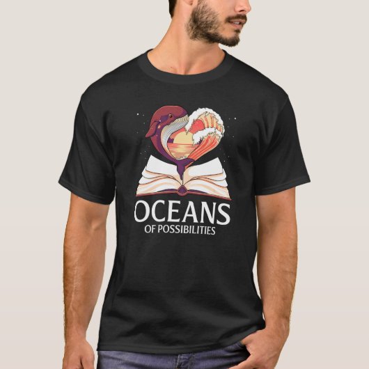 Oceans Of Possibilities Summer Reading Librarian B Tシャツ (正面)