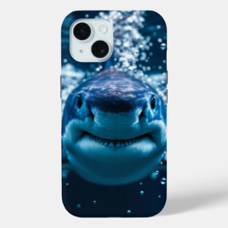 Ocean's Smile: The Great White's Greeting iPhone 15ケース