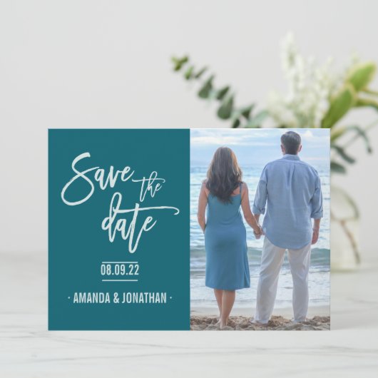 Oceansideカラービーチ結婚式日付の写真を保存 セーブザデート (スタンド正面)