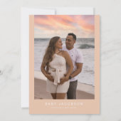 OCEANSIDEビーチベビーオンボードベビーシャワー 招待状 (裏面)