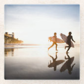 Oceanside Beach ガラスコースター (正面)