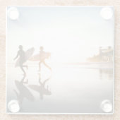 Oceanside Beach ガラスコースター (裏面)