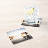 Oceanside Beach スクエアペーパーコースター (インサイチュ)