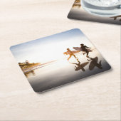 Oceanside Beach スクエアペーパーコースター (アングル)