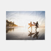 Oceanside Beach フリースブランケット (正面(横))