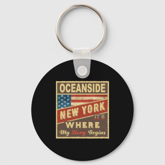 Oceanside Ny Its Where My Story Begins _1  キーホルダー (正面)