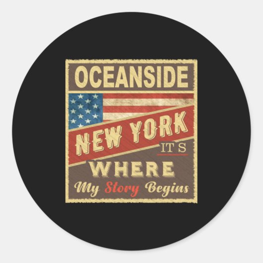 Oceanside Ny Its Where My Story Begins _1  ラウンドシール (正面)