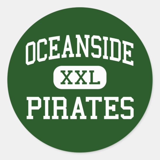 Oceanside - Pirates - High - Oceanside California ラウンドシール (正面)