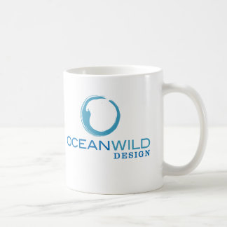 OceanWildのデザインのロゴのマグ コーヒーマグカップ