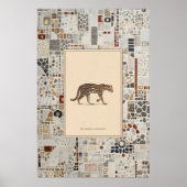 Ocelot Animal Illustration Quote Poster Patterned ポスター (正面)