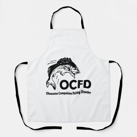 OCFD強迫性強制魚釣り障おもしろい害 エプロン (正面)
