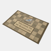 Ocherタイルとtanタイルを使用したDoormat ドアマット (アングル)