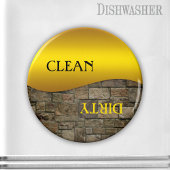Ocher Stone Clean Dirty Dishwasher Magnet マグネット