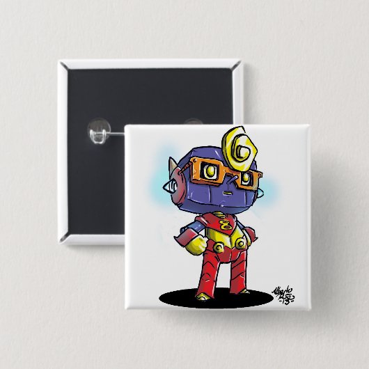 Ocho 缶バッジ (正面&裏面)