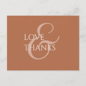 Ochreとアイボリーの非写真ありがとう ポストカード (正面)