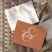 Ochreとアイボリーの非写真ありがとう ポストカード