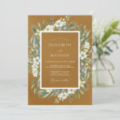 Ochre Graceful Autumnal Wedding 招待状 (スタンド正面)