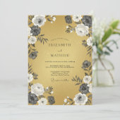 Ochre Lustrous Vintage Wedding 招待状 (スタンド正面)