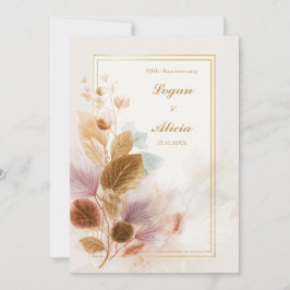 Ochre Pink Translucent Botanical Frame Wedding 招待状