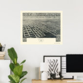 Ocila, GAパノラママップ – 1908 ポスター (ホームオフィス)