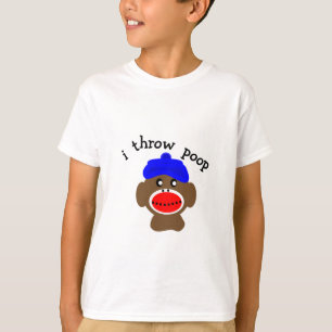 ock猿"私は投げますウンチ"を tシャツ