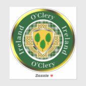 O'Clery Irish Shield/Celtic Cross Personalized シール (シート)