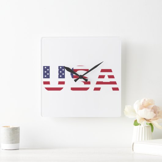 Oclock USA スクエア壁時計 (ホーム)
