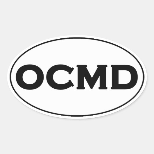 OCMD楕円ロゴ 楕円形シール (正面)