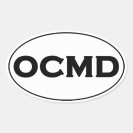 OCMD楕円ロゴ 楕円形シール