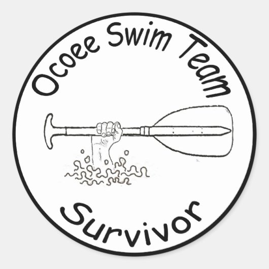 Ocoee Swim Teamステッカー ラウンドシール (正面)