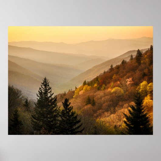 Oconaluftee Valley Overlook | North Carolina ポスター (正面)