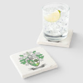 O'Connorの紋章付き外衣 ストーンコースター (横)