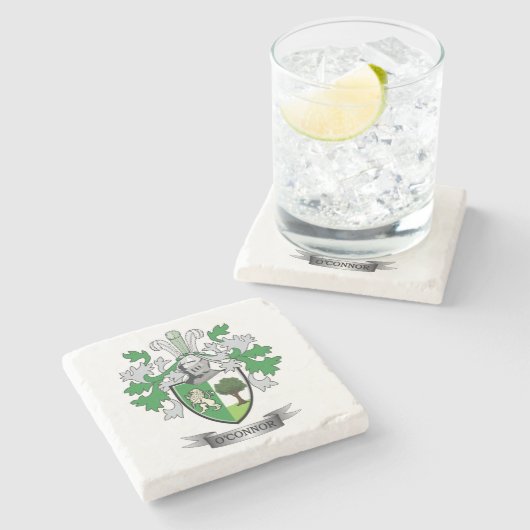 O'Connorの紋章付き外衣 ストーンコースター (横)