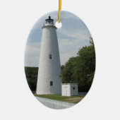 Ocracokeのノースカロライナの灯台オーナメント セラミックオーナメント (正面)
