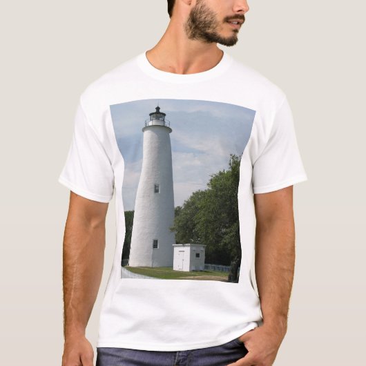 Ocracokeのノースカロライナの灯台Tシャツ Tシャツ (正面)