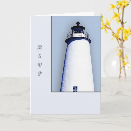 Ocracokeの灯台 カード (黄色い花)