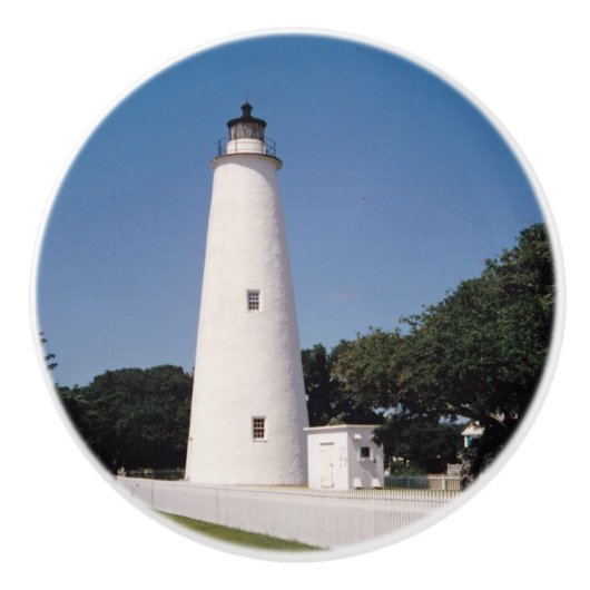 Ocracokeの灯台 セラミックノブ (正面)