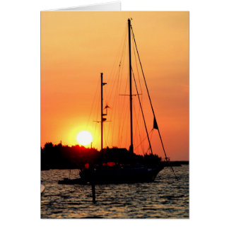 Ocracoke港の日没