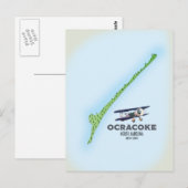 Ocracoke ノースカロライナ州 アメリカ地図 ポストカード (正面/裏面)
